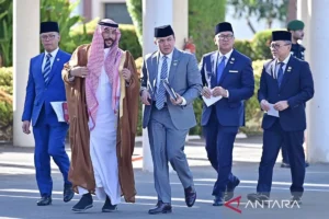 Presiden Prabowo Subianto dalam rangkaian kunjungan kenegaraan di Istana Al-Salam, Jeddah, Arab Saudi, Rabu (2.7.2025). ANTARA-HO BPMI Sekretariat Presiden.
