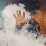 Ilustrasi kepulan asap vape.