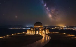 Potret Masjidil Aqsa sebagai salah satu tempat bersejarah dalam peristiwa Isra Miraj.