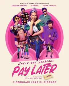 Official Poster Check Out Sekarang, Pay Later (Caper).