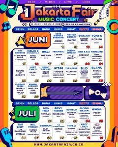 Line Up Konser Pekan Raya Jakarta (PRJ) 2026.