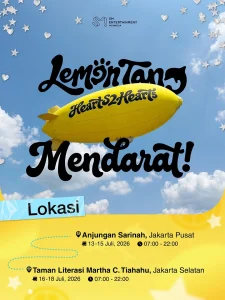 Poster "Lemon Tang Club Mission" di Jakarta.