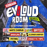 Poster COBAIN EVOLOUDROOM 2026 di Jakarta.